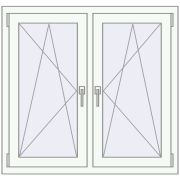 Okna skrzydłowe 1080x995 mm REHAU ENERGY-SAVING SYNEGO MD CHOCOLATE_BROWN zewnętrzny