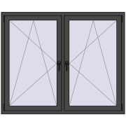 REHAU ENERGY-SAVING SYNEGO MD 1500x1265 mm BASALT_GREY dwustronny REHAU ENERGY-SAVING SYNEGO MD 1500x1265 mm BASALT_GREY dwustronny