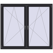 REHAU ENERGY-SAVING SYNEGO MD 1740x1490 mm BLACK_ULTI-MATT dwustronny REHAU ENERGY-SAVING SYNEGO MD 1740x1490 mm BLACK_ULTI-MATT dwustronny