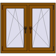 Okna skrzydłowe 1005x905 mm REHAU ENERGY-SAVING SYNEGO MD GOLDEN OAK dwustronny