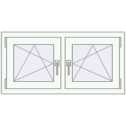 REHAU OPTIMUM EURO-DESIGN 70 1000x500 mm RAL 9016 Traffic white two-sided