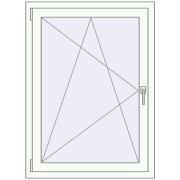 REHAU OPTIMUM EURO-DESIGN 70 800x1200 mm RAL 9016 Traffic white two-sided