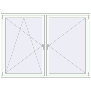 REHAU OPTIMUM EURO-DESIGN 70 2100x1500 mm RAL 9016 Traffic white two-sided REHAU OPTIMUM EURO-DESIGN 70 2100x1500 mm RAL 9016 Traffic white two-sided