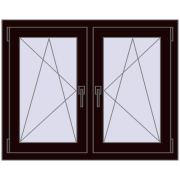 Okna skrzydłowe 1005x815 mm REHAU ENERGY-SAVING SYNEGO MD CHOCOLATE_BROWN dwustronny