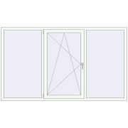 REHAU OPTIMUM EURO-DESIGN 70 2350x1370 mm RAL 9016 Traffic white two-sided