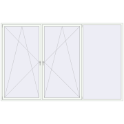 Okna skrzydłowe 3600x2300 mm REHAU OPTIMUM EURO-DESIGN 70 RAL 9016 Traffic white dwustronny Okna skrzydłowe 3600x2300 mm REHAU OPTIMUM EURO-DESIGN 70 RAL 9016 Traffic white dwustronny