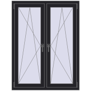 Okna skrzydłowe 1050x1415 mm REHAU ENERGY-SAVING SYNEGO MD BLACK_ULTI-MATT dwustronny Okna skrzydłowe 1050x1415 mm REHAU ENERGY-SAVING SYNEGO MD BLACK_ULTI-MATT dwustronny