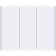 REHAU OPTIMUM EURO-DESIGN 70 2600x2100 mm RAL 9016 Traffic white two-sided