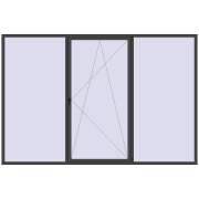 REHAU ENERGY-SAVING SYNEGO MD 3600x2400 mm BASALT_GREY two-sided