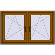 Okna skrzydłowe 1305x800 mm REHAU ENERGY-SAVING SYNEGO MD GOLDEN OAK dwustronny