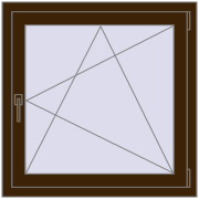 REHAU ENERGY-SAVING SYNEGO MD 880x850 mm DARK_OAK two-sided