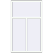 REHAU OPTIMUM EURO-DESIGN 70 1000x1650 mm RAL 9016 Traffic white two-sided