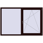 REHAU OPTIMUM EURO-DESIGN 70 1800x1200 mm CHOCOLATE_BROWN two-sided