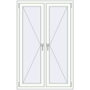 REHAU OPTIMUM EURO-DESIGN 70 985x1545 mm RAL 9016 Traffic white two-sided