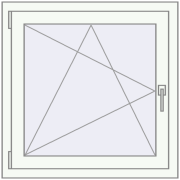 Tilt-and-Turn 750x800 mm REHAU OPTIMUM EURO-DESIGN 70 RAL 9016 Traffic white two-sided