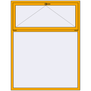 ALU STANDARD 72 1530x1980 mm RAL 1003 Signal yellow two-sided