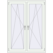 REHAU OPTIMUM EURO-DESIGN 70 1066x1524 mm RAL 9016 Traffic white two-sided