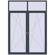 REHAU ENERGY-SAVING SYNEGO MD 1800x2500 mm ANTHRACITE_GREY_STRUKTURAL two-sided