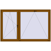 REHAU OPTIMUM EURO-DESIGN 70 2200x1400 mm GOLDEN OAK dwustronny