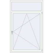 REHAU BRILLANT DESIGN 1200x1900 mm RAL 9016 Traffic white two-sided