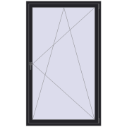REHAU ENERGY-SAVING SYNEGO MD 1200x2000 mm BLACK_ULTI-MATT two-sided