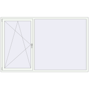 REHAU OPTIMUM EURO-DESIGN 70 2400x1500 mm RAL 9016 Traffic white two-sided