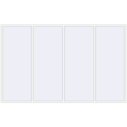 Okna skrzydłowe 4000x2500 mm ALU STANDARD 72 RAL 9016 Traffic white dwustronny