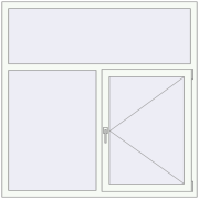 REHAU OPTIMUM EURO-DESIGN 70 1500x1500 mm RAL 9016 Traffic white two-sided