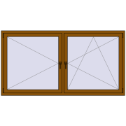 REHAU OPTIMUM EURO-DESIGN 70 2100x1100 mm GOLDEN OAK dwustronny