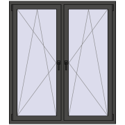 REHAU ENERGY-SAVING SYNEGO MD 1350x1565 mm BASALT_GREY dwustronny