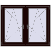 REHAU ENERGY-SAVING SYNEGO MD 1275x1055 mm CHOCOLATE_BROWN dwustronny