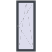 REHAU OPTIMUM EURO-DESIGN 70 900x2400 mm ANTHRACITE_GREY_STRUKTURAL two-sided