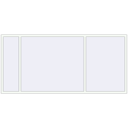 REHAU BRILLANT DESIGN 3000x1400 mm RAL 9016 Traffic white two-sided