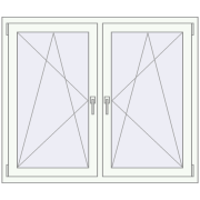 Okna skrzydłowe 1300x1100 mm EPSILON OPTIMA RAL 9016 Traffic white dwustronny