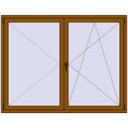 REHAU ENERGY-SAVING SYNEGO MD 1800x1400 mm GOLDEN OAK two-sided