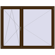 REHAU OPTIMUM EURO-DESIGN 70 1800x1420 mm DARK_OAK two-sided