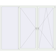 REHAU OPTIMUM EURO-DESIGN 70 2700x2200 mm ANTHRACITE_GREY_STRUKTURAL external