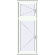 REHAU OPTIMUM EURO-DESIGN 70 630x1620 mm RAL 9016 Traffic white two-sided