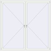 REHAU ENERGY-SAVING SYNEGO MD 2300x2300 mm RAL 9016 Traffic white two-sided