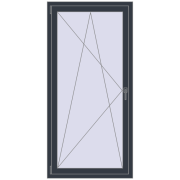 REHAU OPTIMUM EURO-DESIGN 70 850x1750 mm ANTHRACITE_GREY_STRUKTURAL two-sided