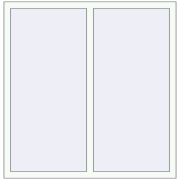 REHAU ENERGY-SAVING SYNEGO MD 1285x1330 mm RAL 9016 Traffic white two-sided