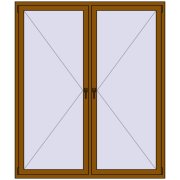 REHAU OPTIMUM EURO-DESIGN 70 1700x2000 mm GOLDEN OAK two-sided