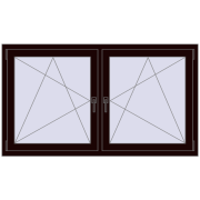 REHAU ENERGY-SAVING SYNEGO MD 1590x905 mm CHOCOLATE_BROWN dwustronny