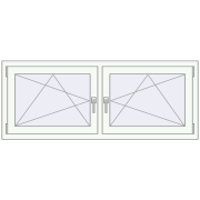 REHAU OPTIMUM EURO-DESIGN 70 1500x600 mm GOLDEN OAK external
