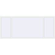 Okna skrzydłowe 3480x1400 mm ALU STANDARD 72 RAL 9016 Traffic white dwustronny