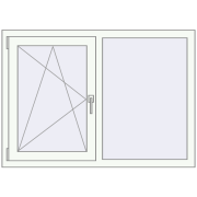 REHAU OPTIMUM EURO-DESIGN 70 1240x880 mm RAL 9016 Traffic white two-sided