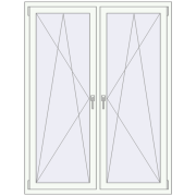 REHAU ENERGY-SAVING SYNEGO MD 1300x1700 mm RAL 9016 Traffic white two-sided