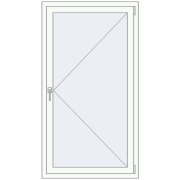 REHAU ENERGY-SAVING SYNEGO MD 876x1600 mm RAL 9016 Traffic white two-sided