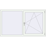 REHAU OPTIMUM EURO-DESIGN 70 1700x1000 mm RAL 9016 Traffic white two-sided