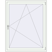 REHAU ENERGY-SAVING SYNEGO MD 1150x1430 mm RAL 9016 Traffic white two-sided